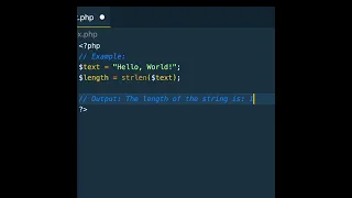 What is strlen function in Php