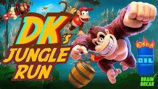 Donkey Kong RUN Ultimate Kids Workout Game Jump Dodge Climb Movement Break for Kids