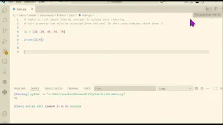 Python Lists Part - 2 zero indexing