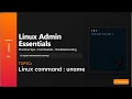 The uname command