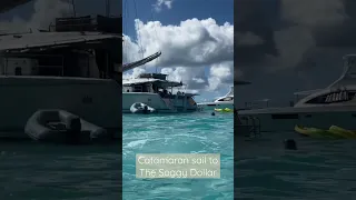 Sailing to the Soggy Dollar in the British Virgin Islands on our charter catamaran. #sailing #sail