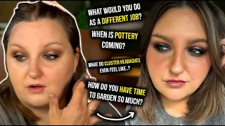 ANSWERING YOUR QUESTIONS WHILE I GLAM | GRUNGY COOL TONED MAKEUP