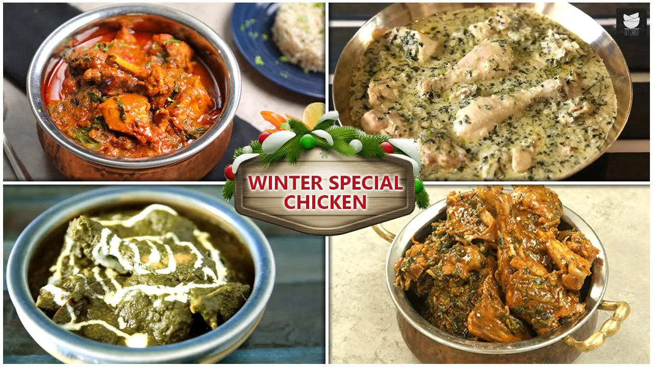 Winter Special Palak & Methi Chicken Recipes   How to Make Winter Warm Chicken Recipes   Get Curried