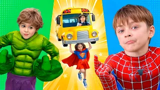 Superhero Bus Challenge + More Adventures for Kids