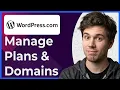 How to Manage Plans and Domains on Wordpress com Step-By-Step 2026 guide