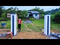 Download Lagu DIY Brick \u0026 Concrete Gate Columns | Handmade Farm Entrance Build