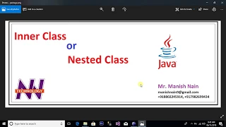 Java Tutorial For Beginners inner class in java manish nain