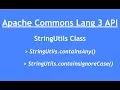 Handling String in Java Apache Commons Lang StringUtils containsAny ignoreCase