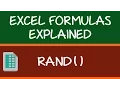 RAND formula in Excel