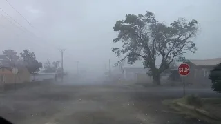 RARE SEVERE THUNDERSTORM HITS NEW MEXICO DESERT TOWN / LORDSBURG, NM