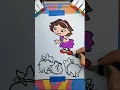 Coloring June and the Piggies from Little Einsteins in Reverse Fun Art For Kids