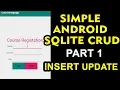 Simple Android Sqlite CRUD Part 1 Insert Read