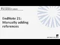 EndNote 21 Manually adding references