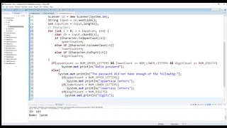 Java Validate Password Assignment