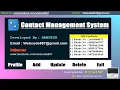 Contact Management System in Python Tkinter