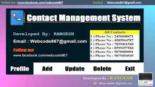 Contact Management System in Python Tkinter