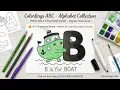 B is for Boat Letter B Coloring Page ABC Vehicle Coloring for Kids