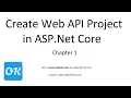 Chapter 1 - Create Asp Net Core 3 1 3 0 2 2 Web API Project with Stepwise Tutorial
