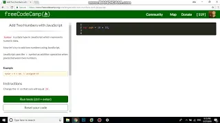 Add Two Numbers with JavaScript free code camp Dani