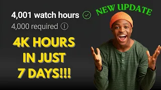 How I Got 4000 Watch Hours FAST On YouTube Step By Step Guide 2025 