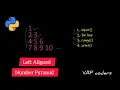 How to Print a Left-Aligned Number Pyramid in Python 1 to 10 Pattern Program Explained
