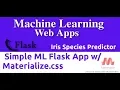 Iris Species Predictor Machine Learning Web App with Flask Materialize css