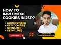 How to Create Read and Delete Cookies in JSP getCookies getName getValue setMaxAge