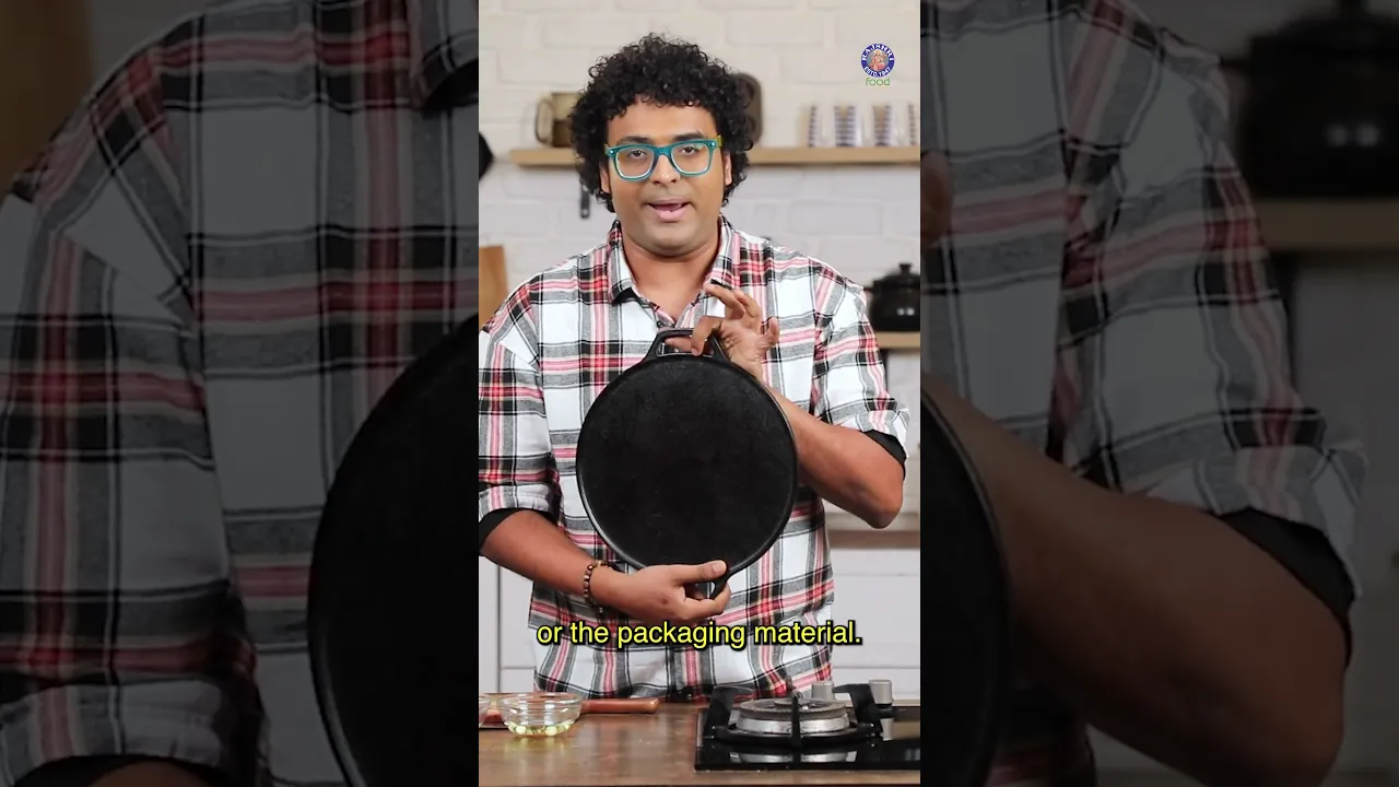 Cast Iron Tawa PART 4   How to Temper Tawa With Chef Varun #kitchentips #trending #youtubeshorts #yt