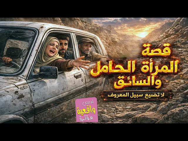 ⁣قصة المرأة الحامل والسائق
