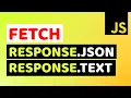 Handling Data using Fetch Text JSON in JavaScript