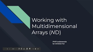 PHP Two-Dimensional Arrays 2D