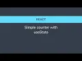React - Simple counter with useState