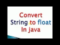 how to convert string to float in java Example