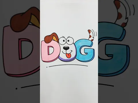 Let's draw the English word DOG #dog #cute #color #lovely #animal #zoo