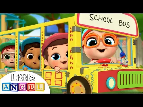 Download MP3 Wheels on the Bus at School | Learning Arts and Crafts | Kids Songs and Nursery Rhymes Little Angel