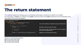 Return Statement in Java CodeGym University Course