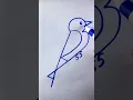 Drawing a Bird using the numbers step by steps