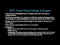 Count Vowel Strings in Ranges LeetCode 2559