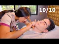 ASMR Amazing Body Wash Scrub and Full Service Barbershop Massage