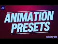 SAVE After Effects ANIMATION PRESETS in 2 MINUTES - Adobe Tutorial