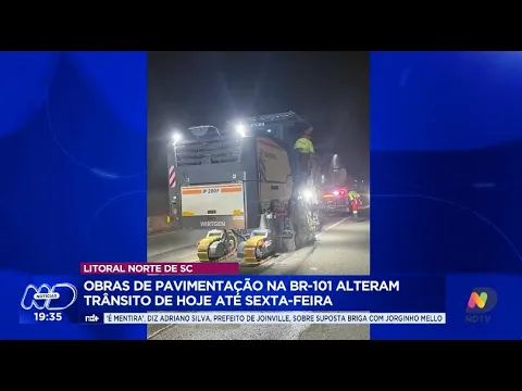 Início das obras de pavimentação na BR-101: alterações no trânsito em Itajaí e Balneário Camboriú