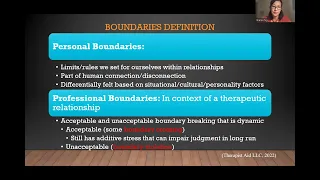 Boundaries for Counsellors part 1