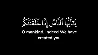 يا أيها الناس إنا خلقناكم من ذكر وأنثى وجعلناكم شعوبا وقبائل لتعارفوا     شاشة سوداء   ياسر الدوسري دندنها