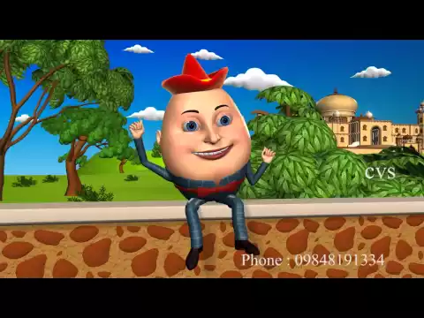 Download MP3 Humpty Dumpty - 3D Animation English Nursery Rhyme songs For Children with Lyrics