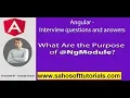 Angular Interview What Are the Purpose of NgModule