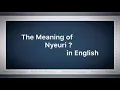 Lagu The Meaning of Nyeuri? in English.
