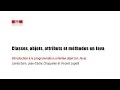 Classes objets attributs et methodes en Java