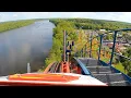 Superman The Ride POV 4K Front Row 60fps Six Flags New England Agawam MA