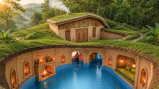 Real Life Spent 132Day Build Temple Secret Underground House Tunnel Pools Underground