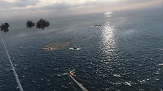 World of Warships PTS New event mode Convoy Lexington Gameplay Escort team